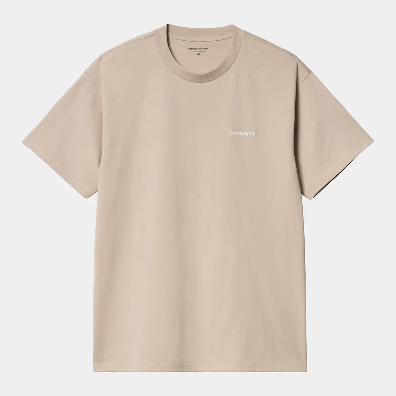 Carhartt WIP T-shirt met korte mouwen voor heren met scriptborduurwerk - Muur