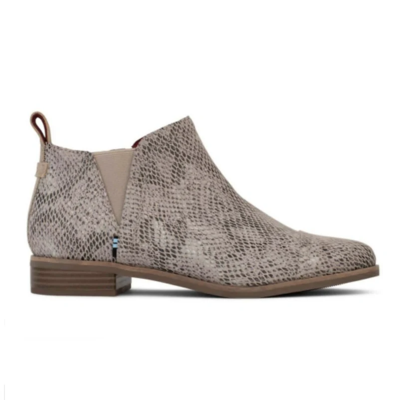 Toms Dames Reese Suède enkellaarzen - Cobblestone / Snake