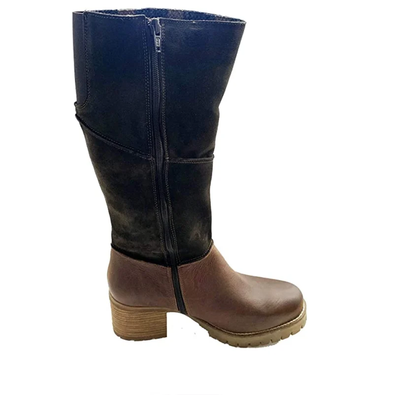Oak & Hyde Dames Kensington Hi Bombain Suede Textile leren laarzen