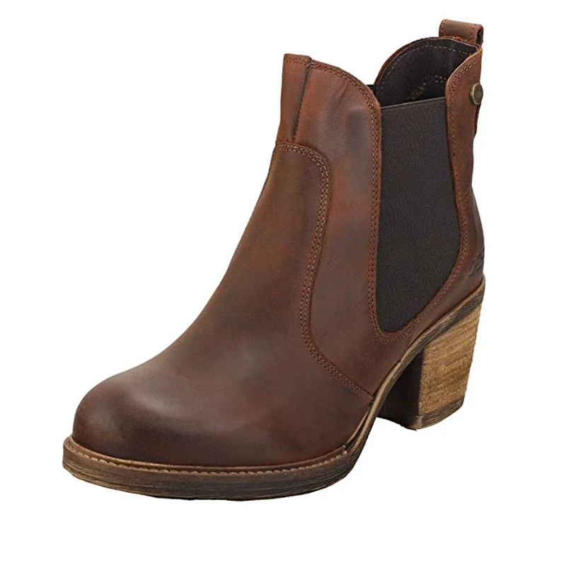 Oak & Hyde Vrouwen Oost Chelsea Cesar leren enkellaarsjes - bruin