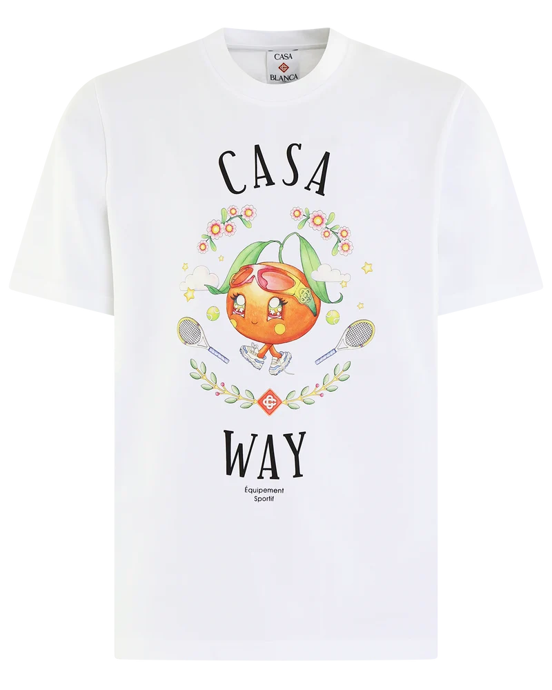 Casablanca Heren Way Orange Mascot T-shirt
