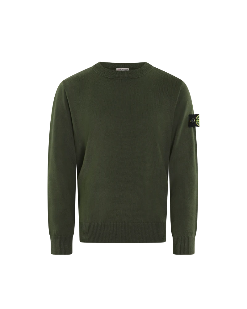 Stone Island Kids Logopatch Sweater Groen