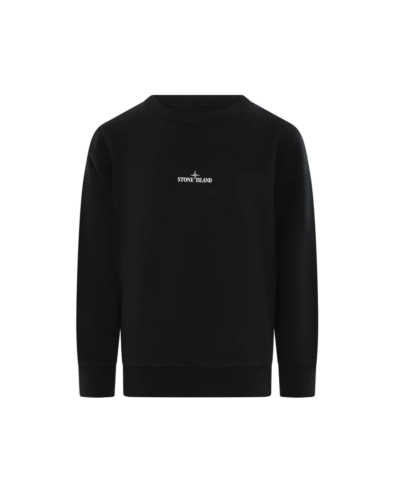 Stone Island Kids Compasslogo Sweater Zwart