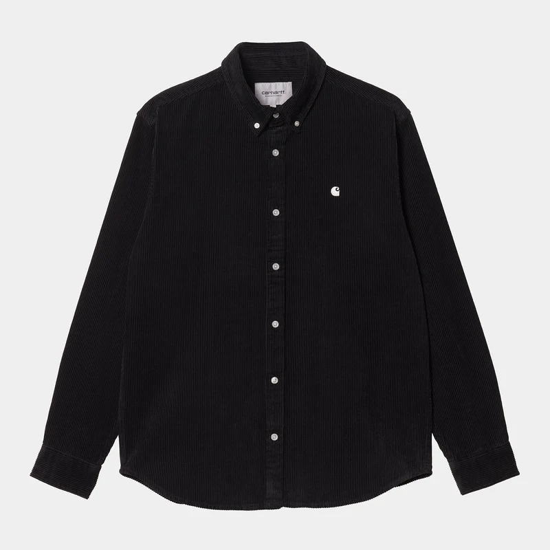 Carhartt WIP Heren Madison shirt met lange mouwen - zwart