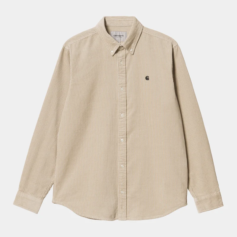Carhartt WIP Heren Madison shirt met lange mouwen - Muur