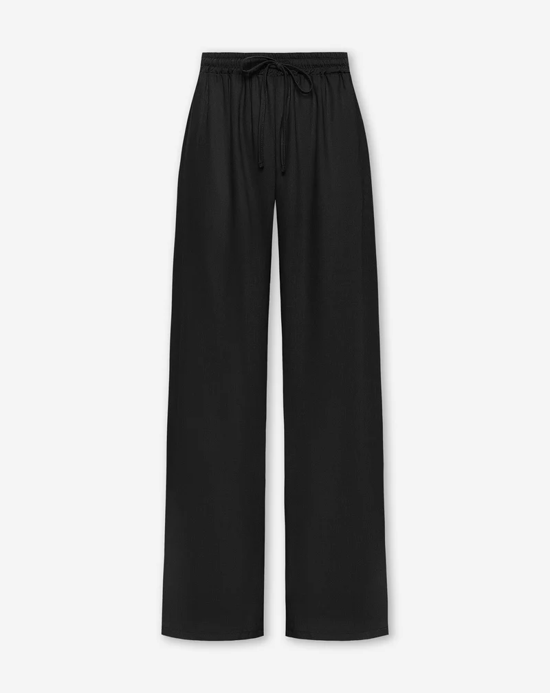 LINDE STRAIGHT LEG PANTS TALL ZWART