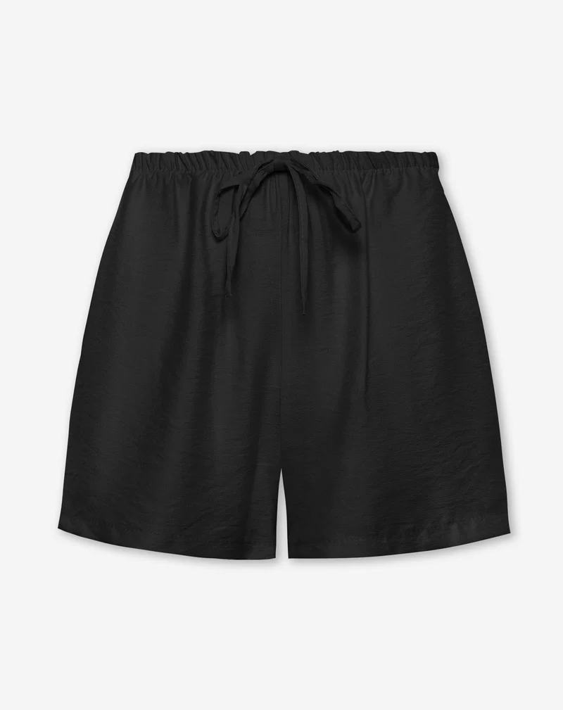 ZAYA VISCOSE SHORTS ZWART