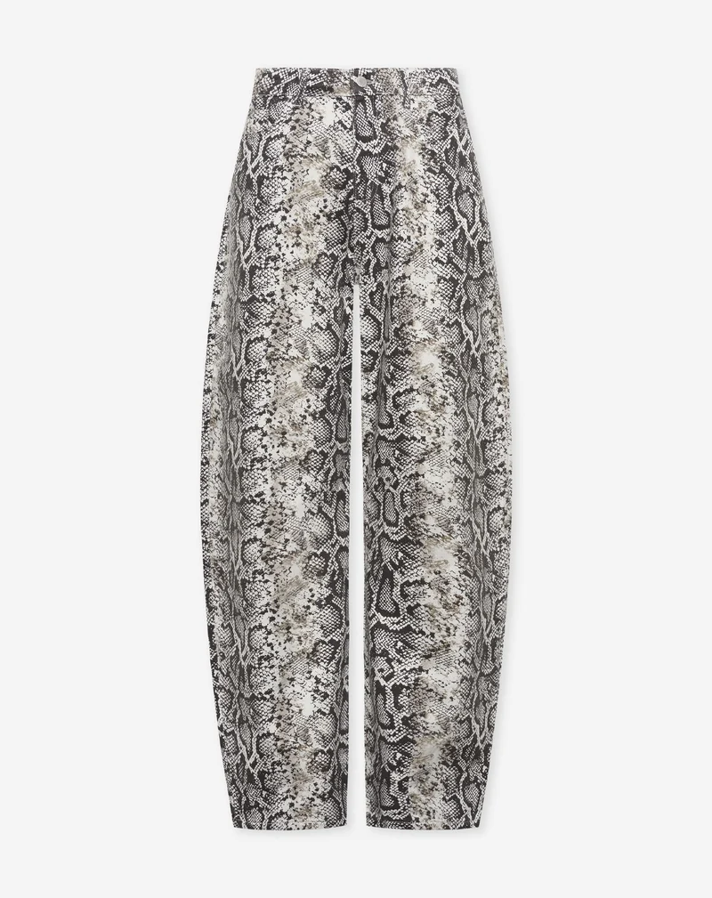 SNAKE BARREL LEG JEANS CRÈME