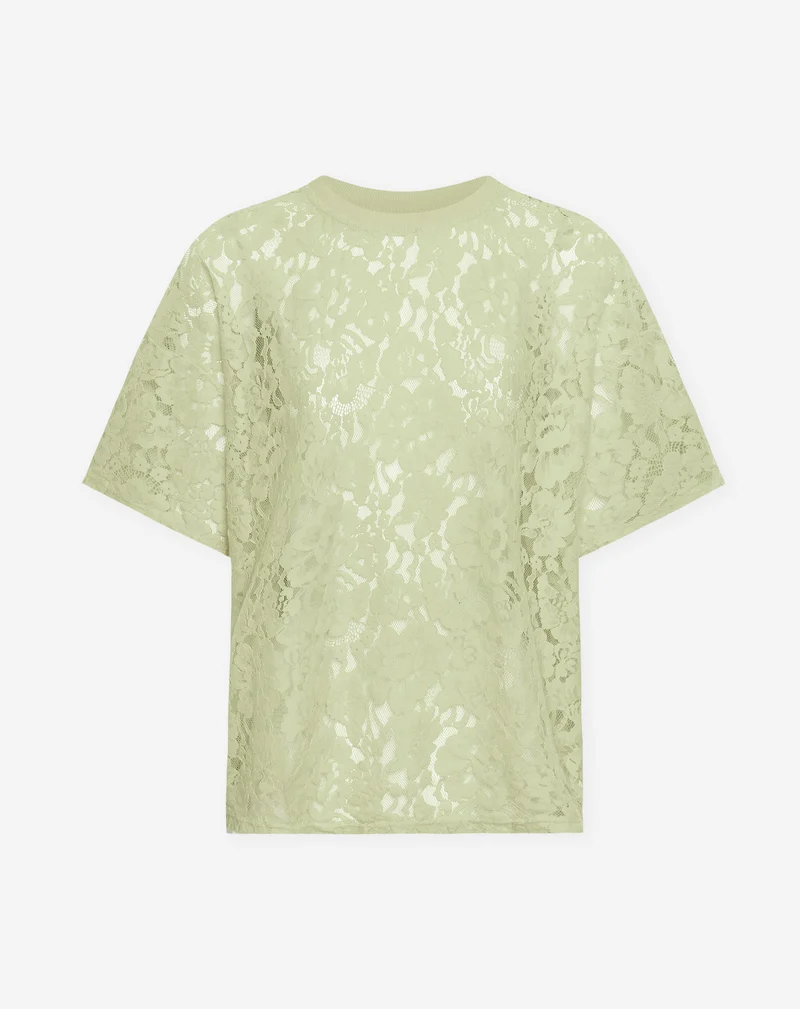 LACE TEE PISTACHE