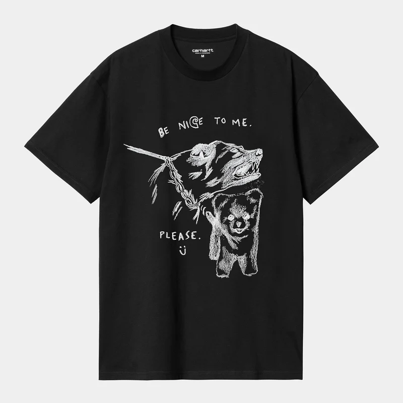 Carhartt WIP Heren Pepe Be Nice T-shirt - Zwart