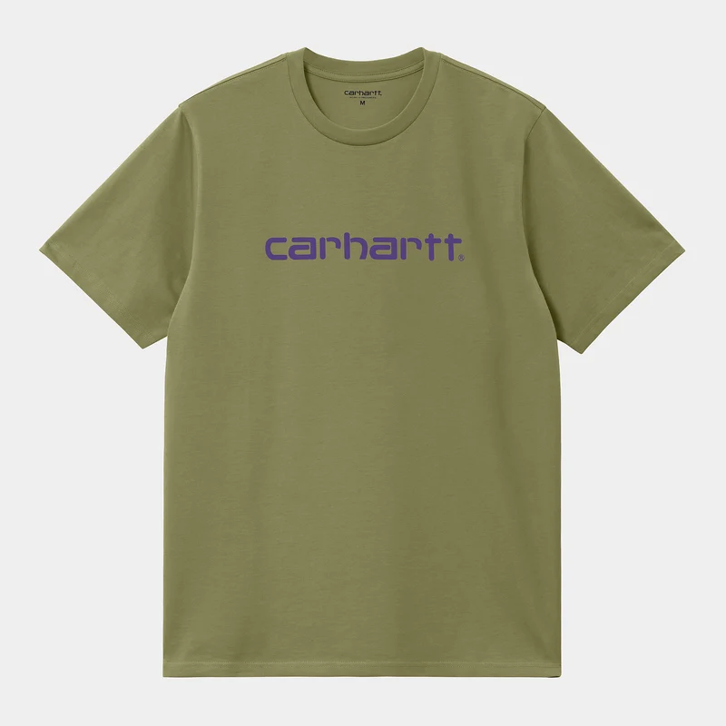 Carhartt WIP Heren Script T-shirt met korte mouwen - Capulet / Aura