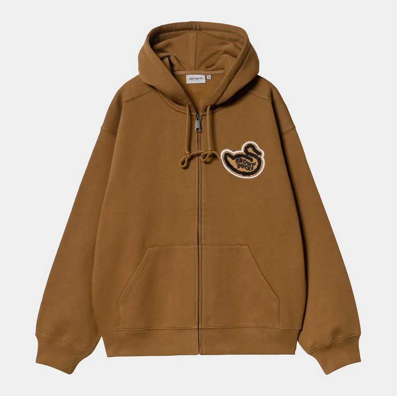 Carhartt WIP Bruine Ducks-jas met capuchon voor heren - Hamilton Brown