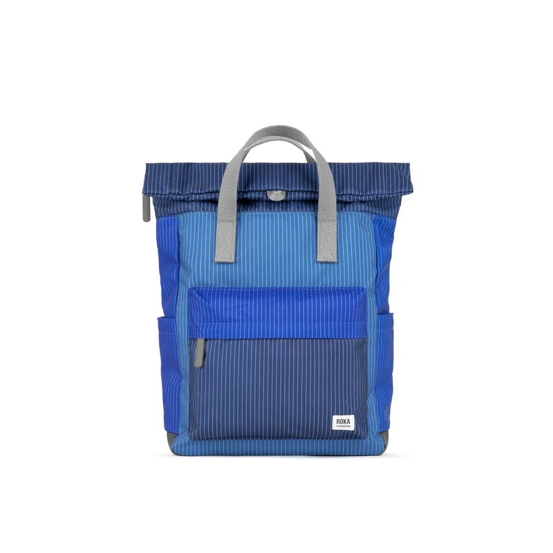 ROKA Creatieve verspilling Canfield B Denim Wash Medium Tas van gerecycled canvas