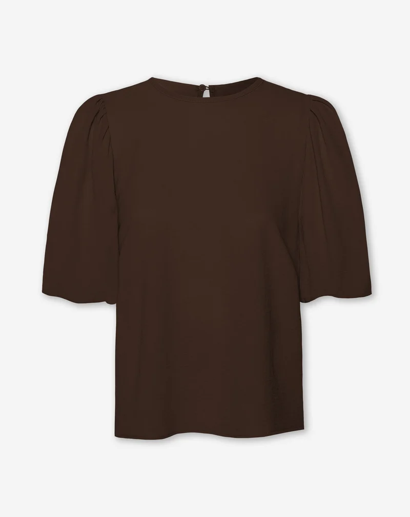 JULIE PUFF SLEEVE TOP BRUIN