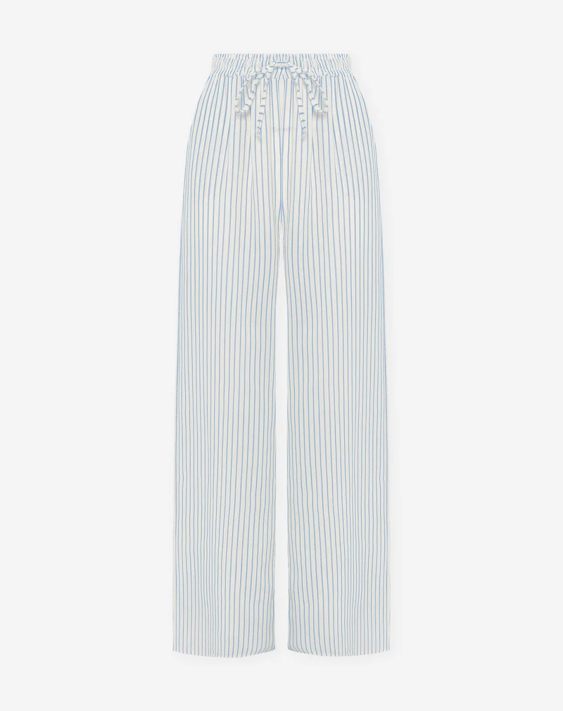 CLARA STRIPE PANTALON PETITE LICHTBLAUW