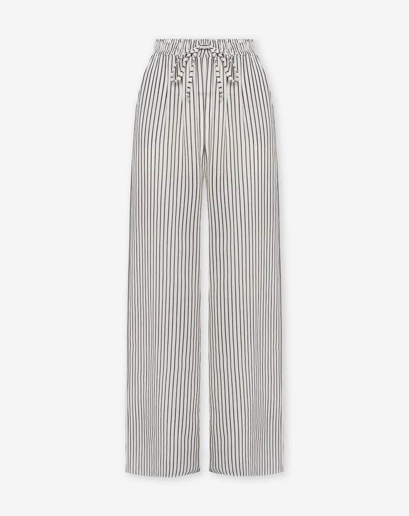 CLARA STRIPE PANTALON PETITE ZWART