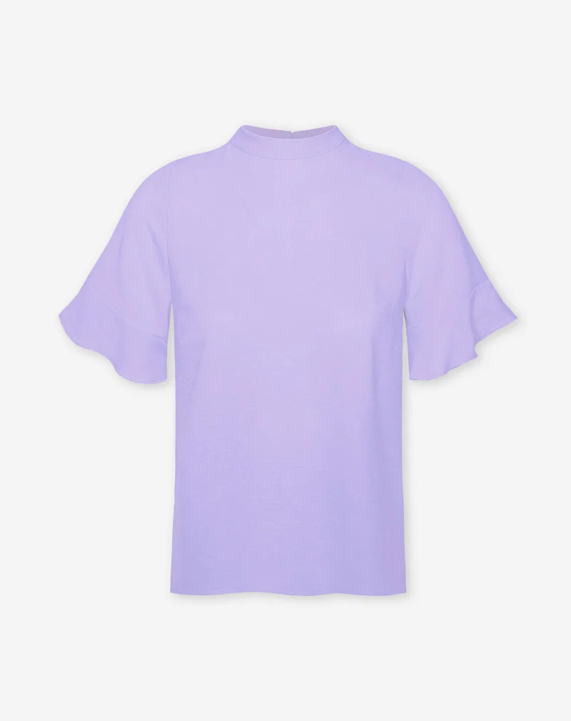 JULIE RUFFLE TOP LILA
