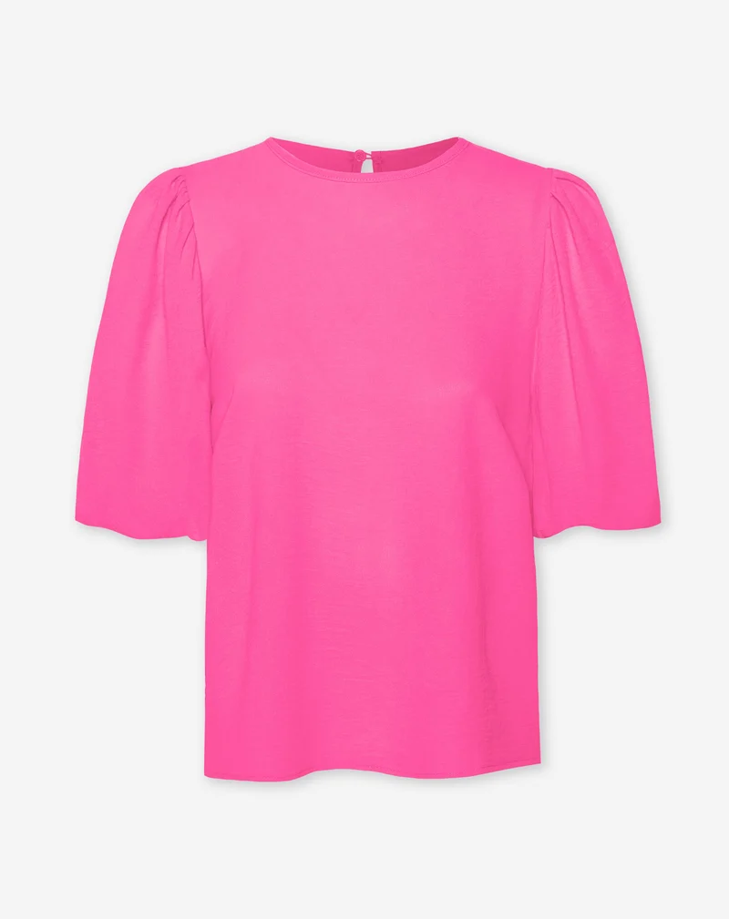 JULIE PUFF SLEEVE TOP ROZE