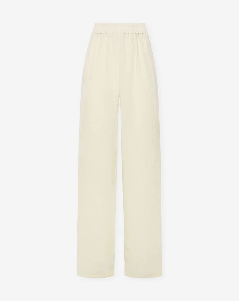 MELODY MOUSSELINE STRAIGHT LEG PANTS BEIGE