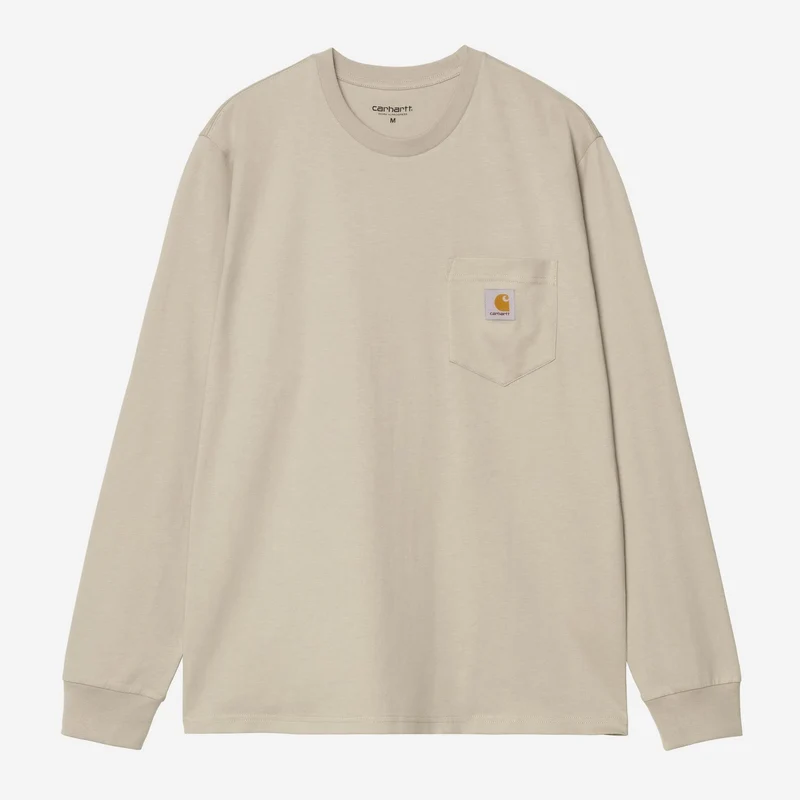 Carhartt WIP Heren T-shirt met lange mouwen en borstzak | Puddle