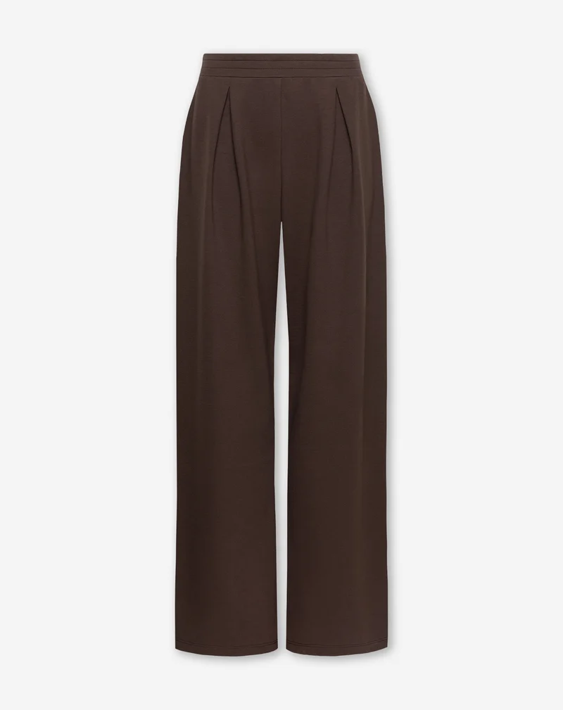 PLEATED WIDE LEG SWEAT PANTS BRUIN