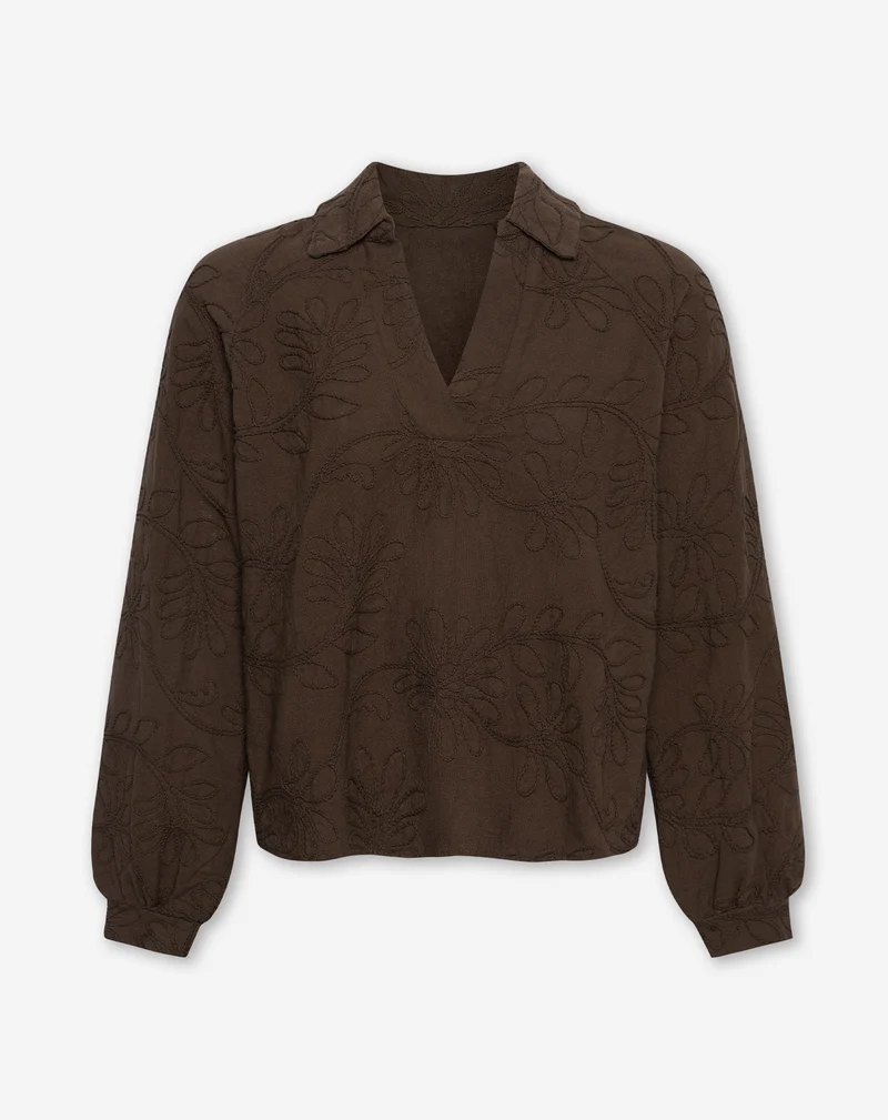 FEMKE FLOWER TOP BRUIN