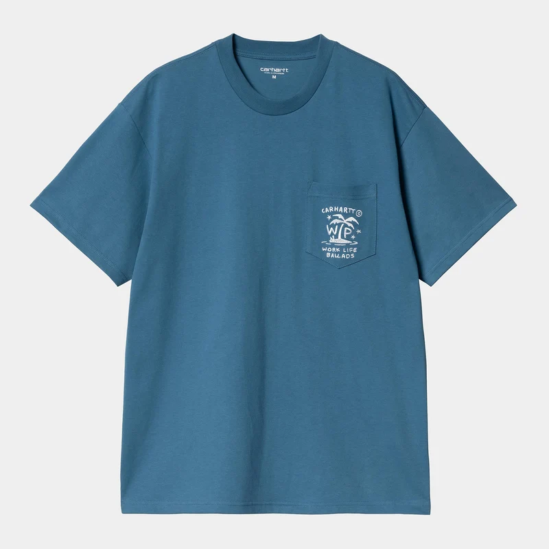 Carhartt WIP Heren Fragments Pocket T-shirt | Sodalite