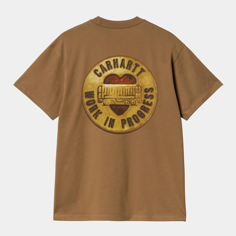 Carhartt WIP Heren T-shirt met knopen | Hamilton Brown