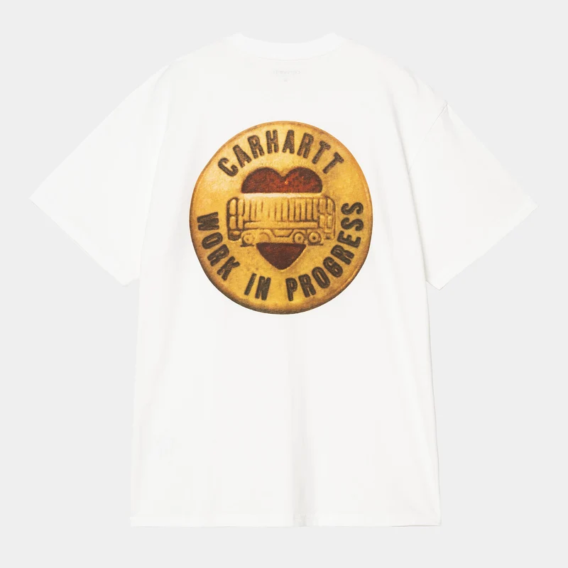 Carhartt WIP Heren T-shirt met knopen | Wit