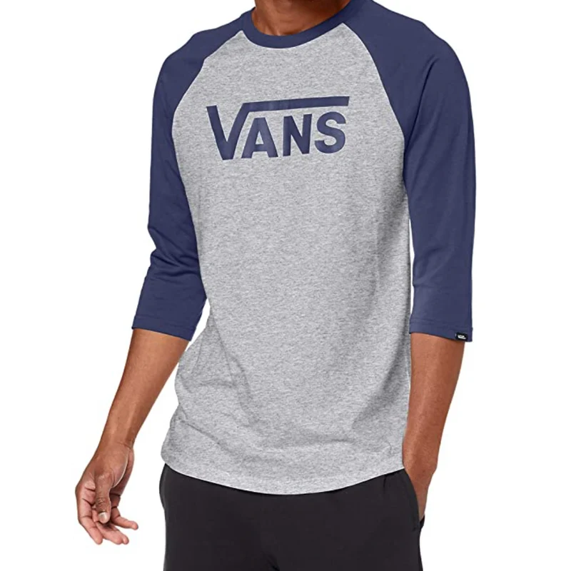 Vans Heren - Klassiek Raglan T-shirt - Blauw / Grijs