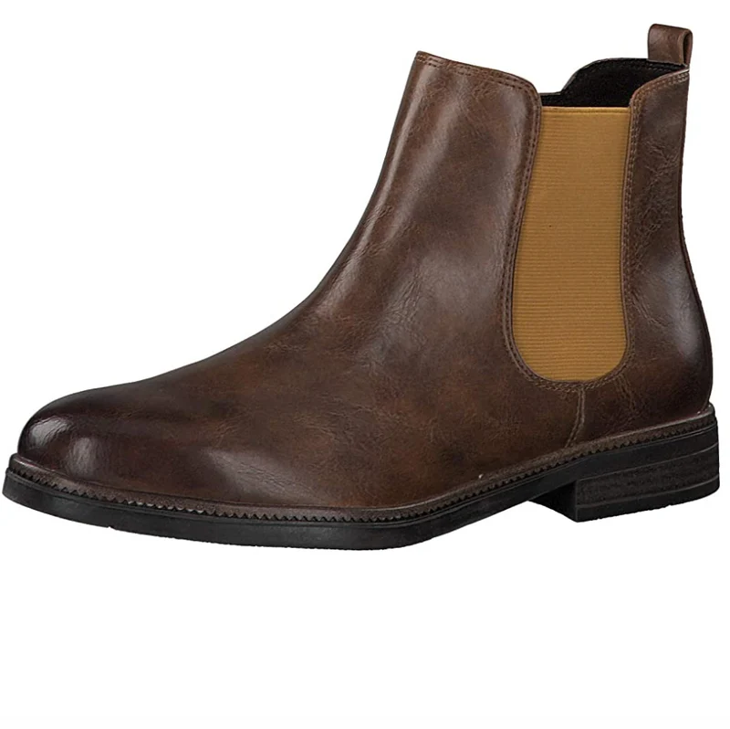 Marco Tozzi Dames Chelsea Laars - Cognac