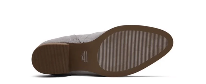 TOMS Dames Leilani suède enkellaars - motregengrijs