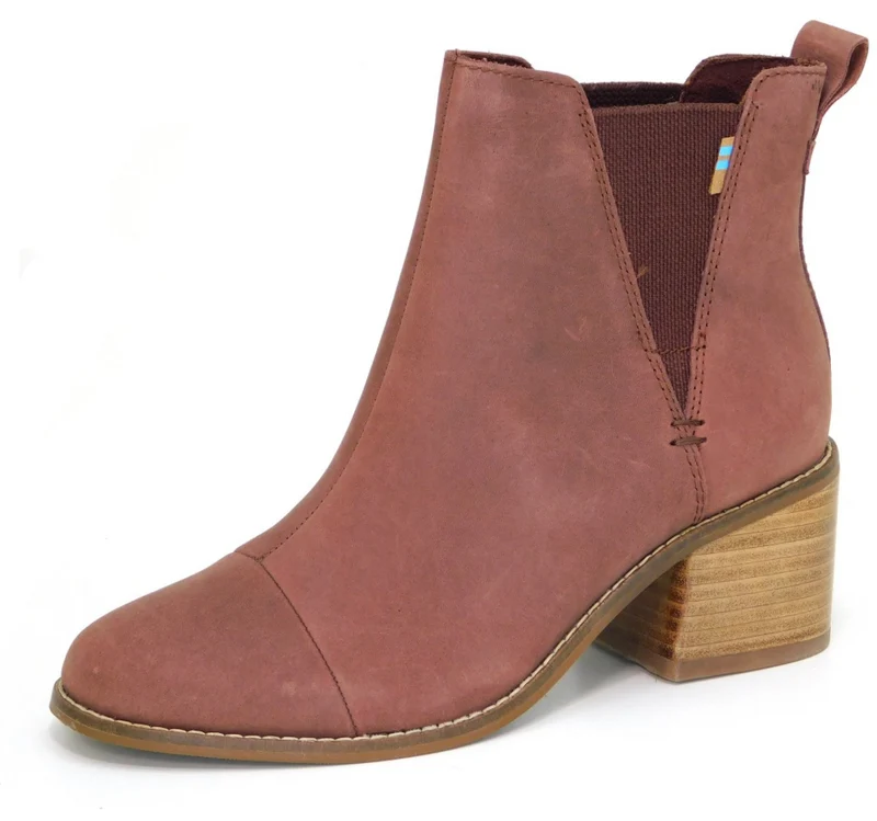 TOMS Dames Esme leren Chelsea Boots - Burnt Henna