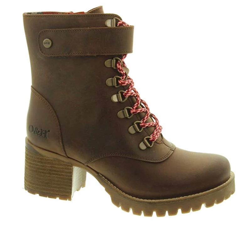 Oak & Hyde Dames Kensington Jungle Enkellaars - Bruin