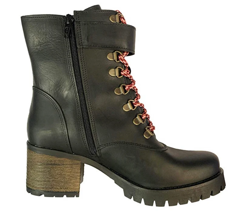 Oak & Hyde Dames Kensington Jungle Enkellaars - Zwart