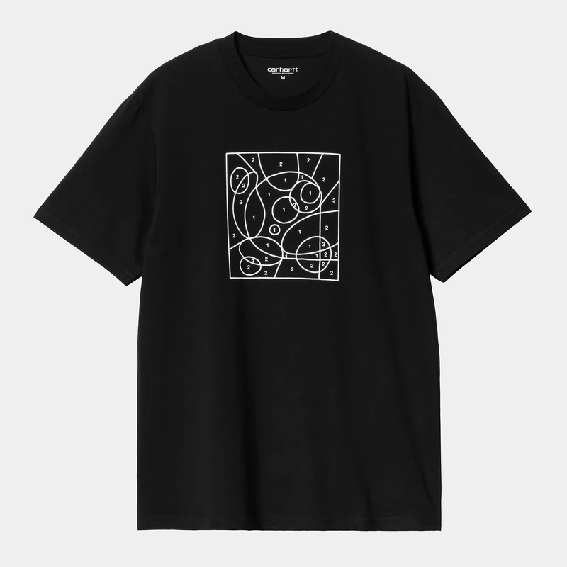 Carhartt WIP Heren The Numbers T-shirt | Zwart