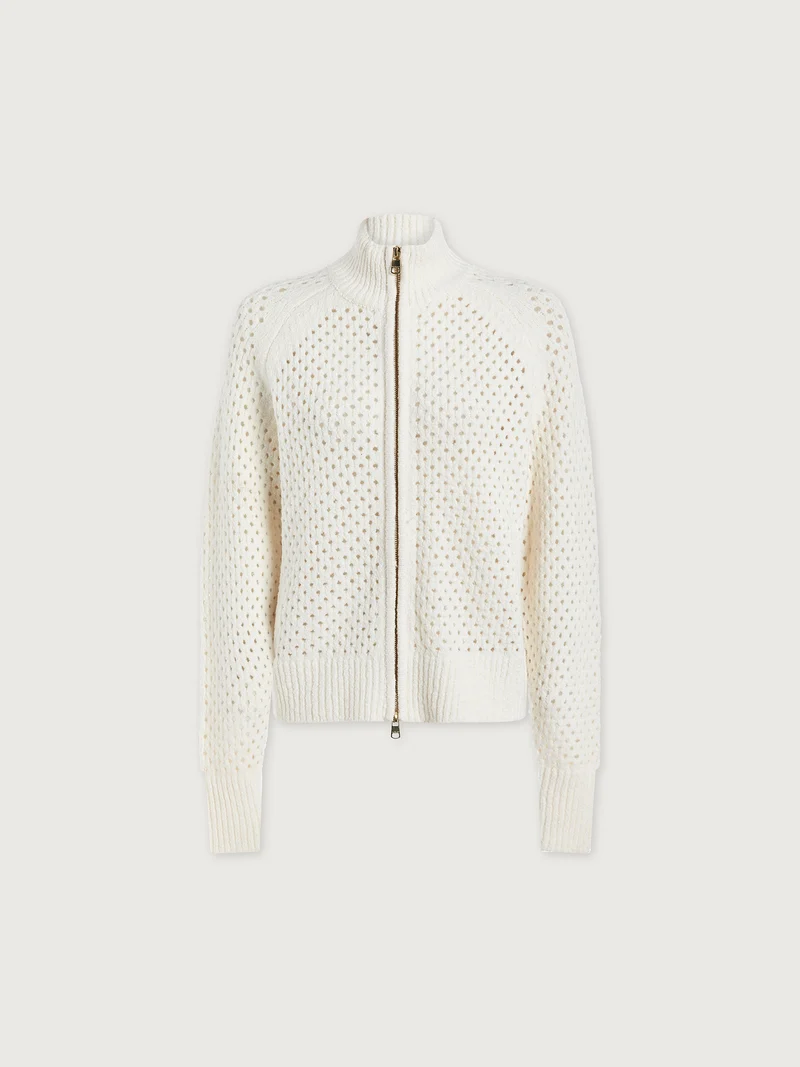 Mandy Boucle Zip-Through Knit