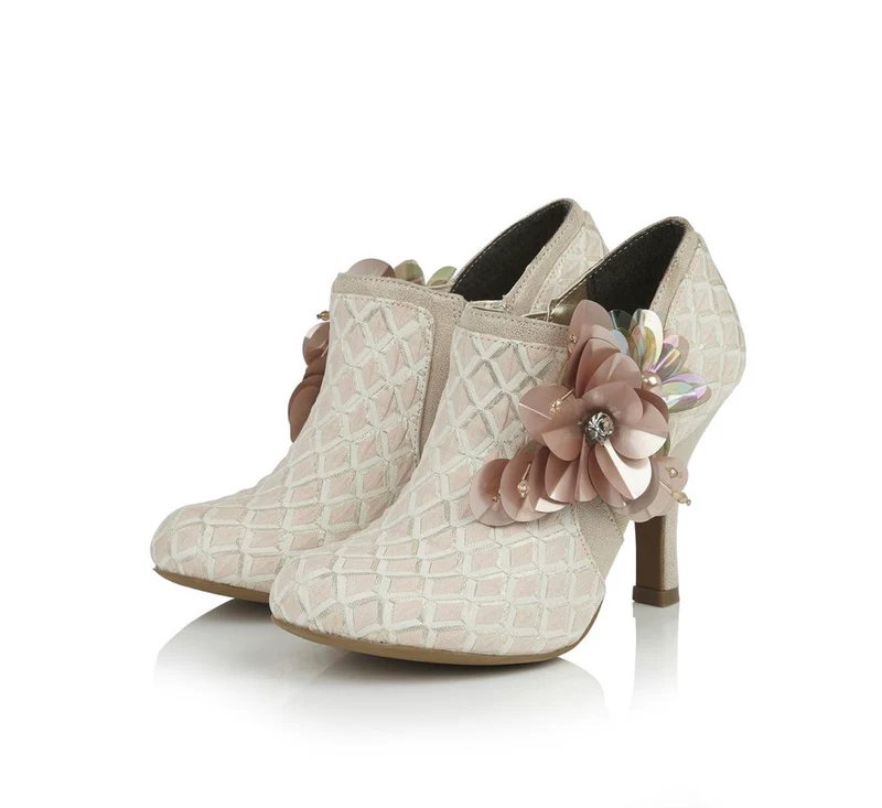 Ruby Shoo - Electra Brocade Jewelled Bootie - Lichtroze