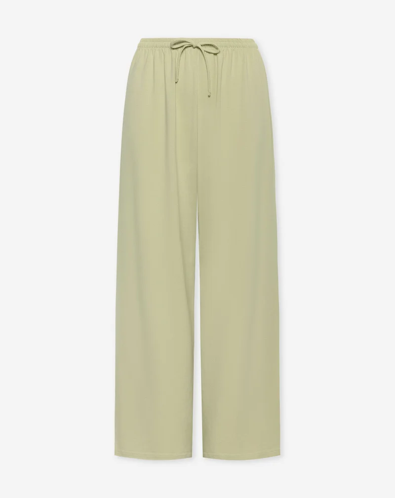 WIDE LEG COMFY PANTS PISTACHE