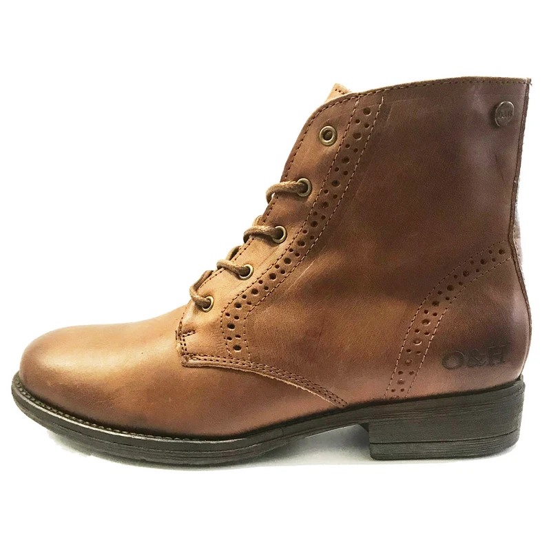 Oak & Hyde-Ridge-Lace-Cognac-Leather-Chelsea-Laarzen