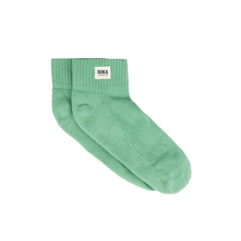 ROKA Wembley Biologische Katoenen Crop Sokken - Matcha