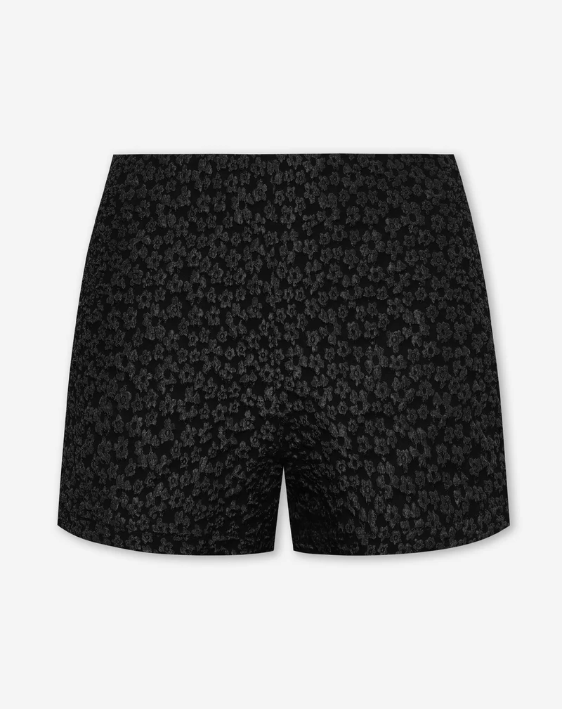 BETTY FLOWER JACQUARD SHORTS ZWART