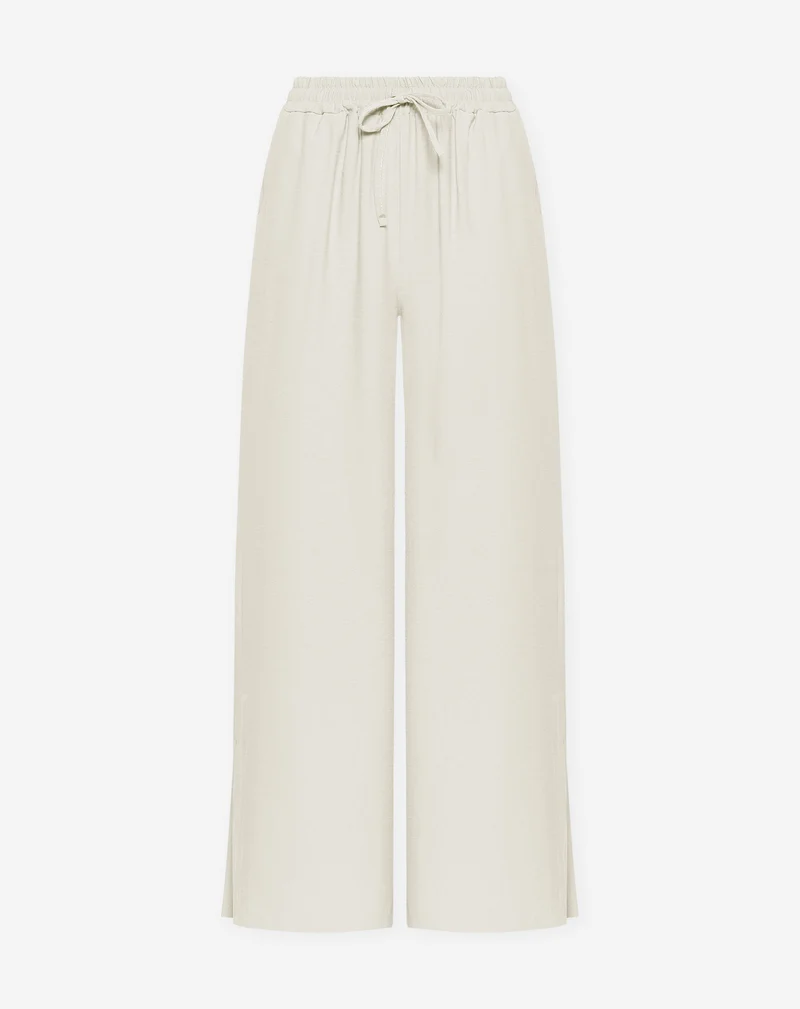 DAVINA VISCOSE SLIT PANTS TALL CRÈME