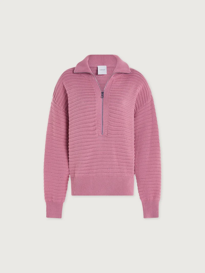Tara Pointelle Half Zip