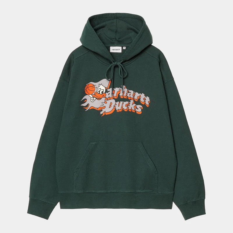 Carhartt WIP Heren Flaming Ducks Hoodie - Conifer