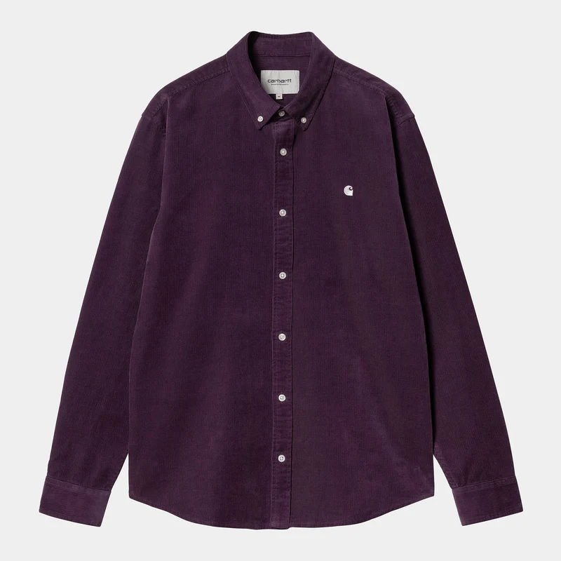 Carhartt WIP Heren Madison Fine Cord-overhemd - Huckleberry