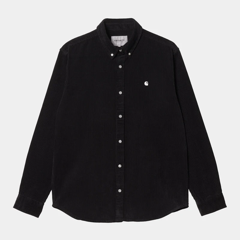 Carhartt WIP Heren Madison Fine Cord Shirt - Zwart
