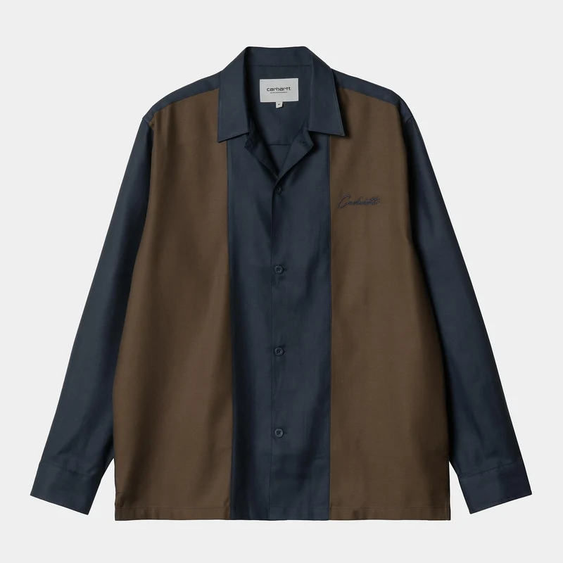 Carhartt WIP Heren Delaney-streepoverhemd - Mizar / Liberica