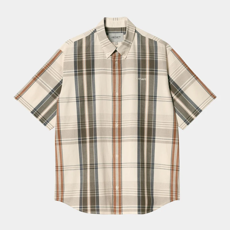 Carhartt WIP Heren Roslin Check-overhemd - Natuurlijk / Wax