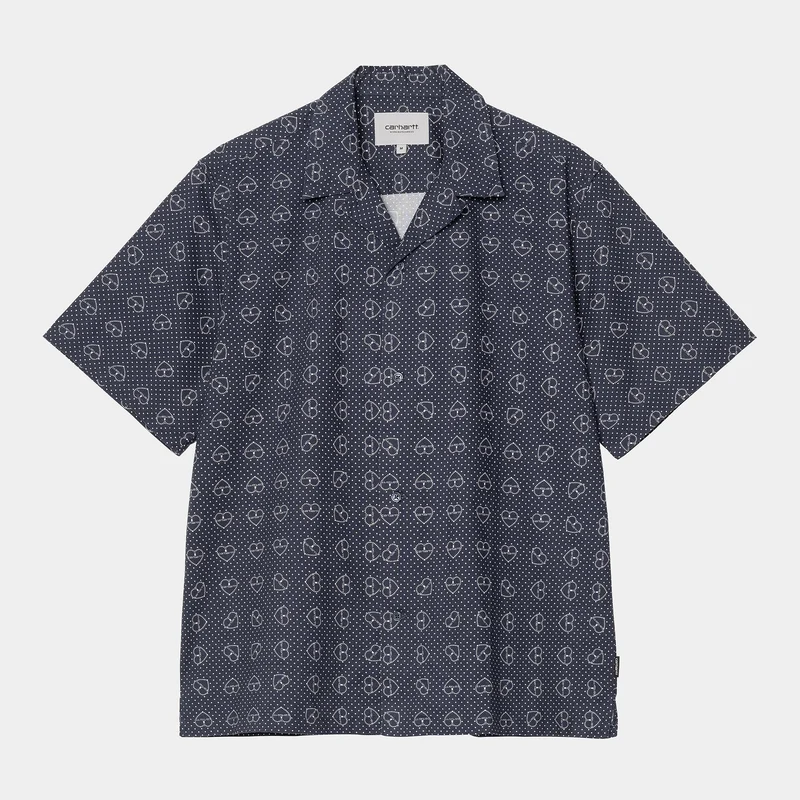 Carhartt WIP Heren Furoshiki Print Shirt - Blauw